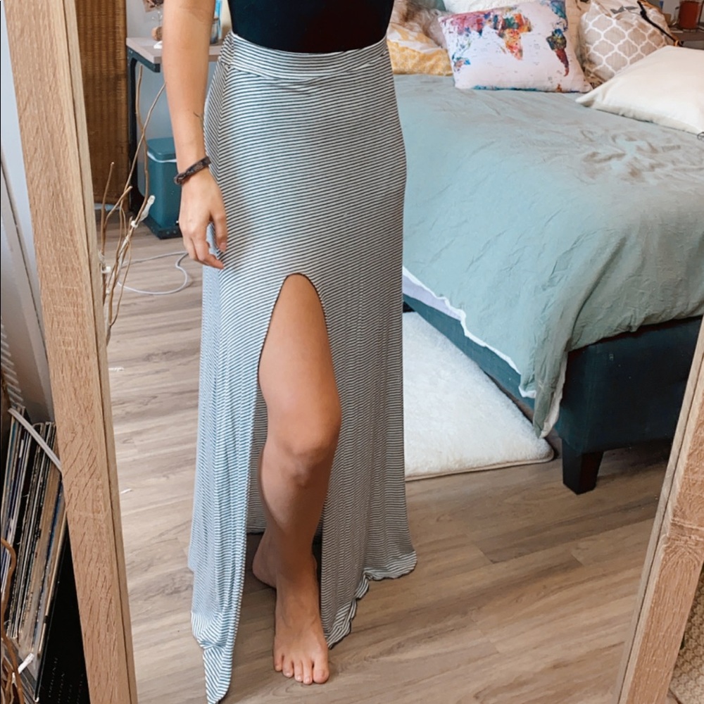 Floor length Striped skirt